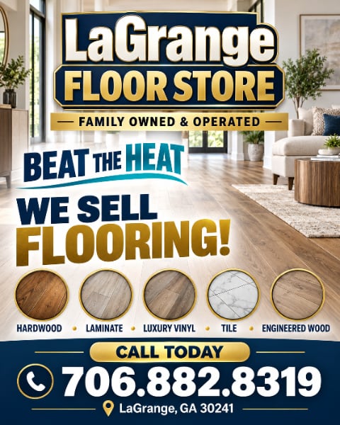 LaGrange Spotlight card for LaGrange Floor Store showing hardwood, laminate, luxury vinyl, tile and engineered wood